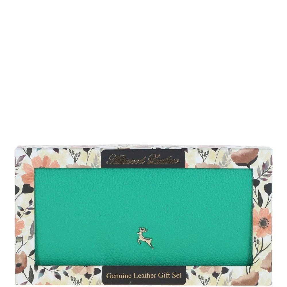 12 Card RFID Protected Leather Purse Gumdrop Green: J-56 3 12 Card RFID Protected Leather Purse Gumdrop Green: J-56