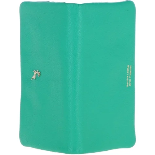12 Card RFID Protected Leather Purse Gumdrop Green: J-56 -The Bridge Store 12 card rfid protected leather purse gumdrop green j 56 p5958 21272 image