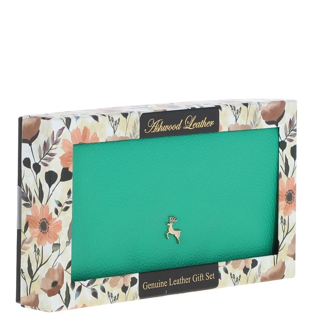 12 Card RFID Protected Leather Purse Gumdrop Green: J-56 9 12 Card RFID Protected Leather Purse Gumdrop Green: J-56 - Image 7