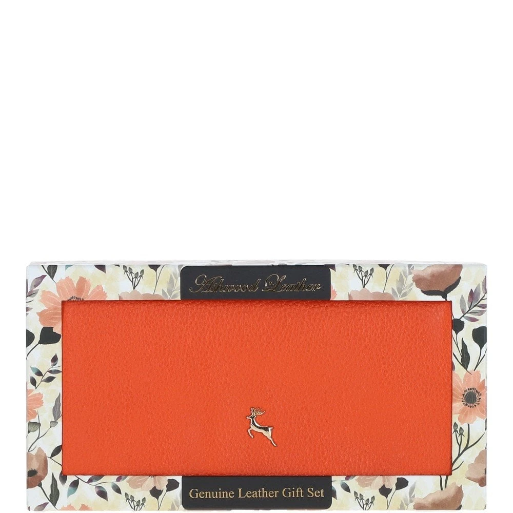 12 Card RFID Protected Leather Purse Mandarin: J-56 3 12 Card RFID Protected Leather Purse Mandarin: J-56