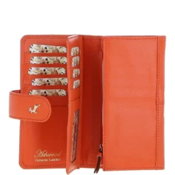 14 Card RFID Protected Large Leather Purse Mandarin: S1