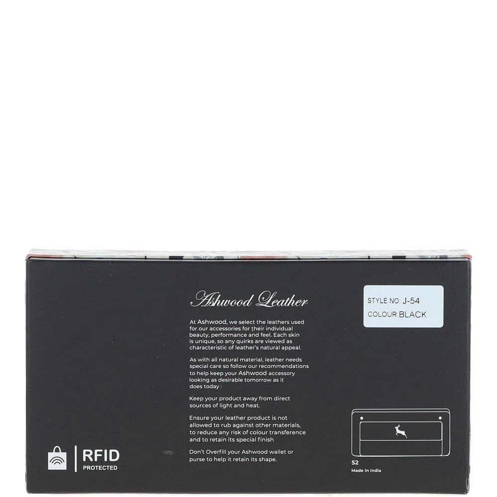 14 Card RFID Protected XL Leather Purse Black: J-54 7 14 Card RFID Protected XL Leather Purse Black: J-54 - Image 5