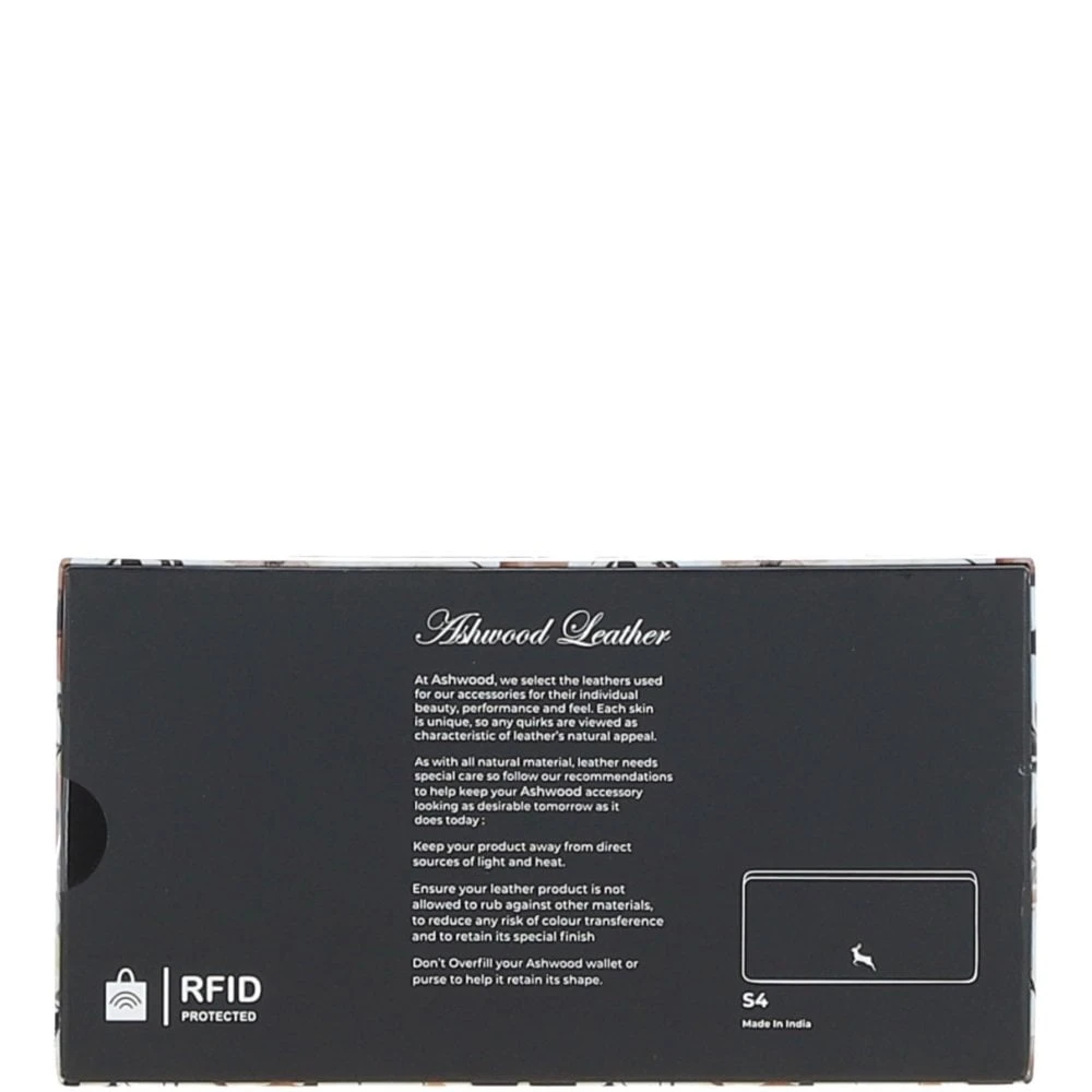 14 Card RFID Protected XL Leather Purse Denim Blue: S-4 6 14 Card RFID Protected XL Leather Purse Denim Blue: S-4 - Image 4