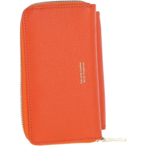 14 Card RFID Protected XL Leather Purse Mandarin: J-54 -The Bridge Store 14 card rfid protected xl leather purse mandarin j 54 p5941 21151 image