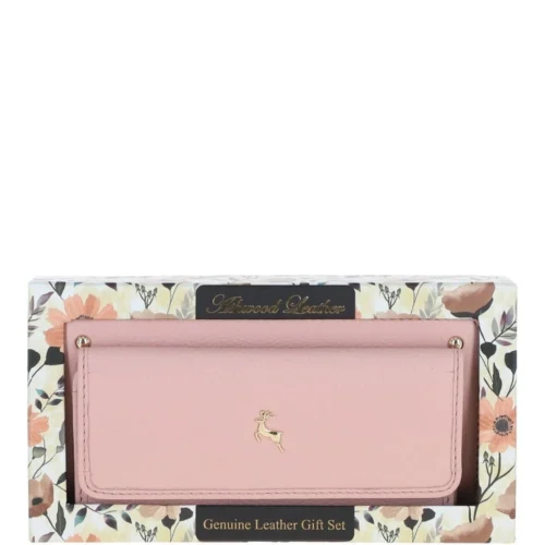 14 Card RFID Protected XL Leather Purse Peach Whip: J-54