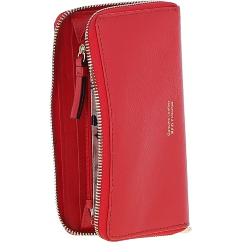 14 Card RFID Protected XL Leather Purse Poppy Red: S2 10 14 Card RFID Protected XL Leather Purse Poppy Red: S2 -The Bridge Store 14 card rfid protected xl leather purse poppy red s2 p6713 24493 image