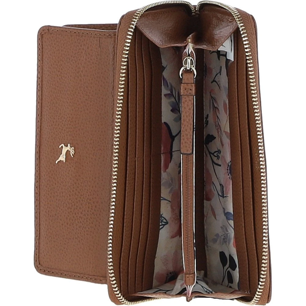 14 Card RFID Protected XL Leather Purse Two Tone Tan: S2 3 14 Card RFID Protected XL Leather Purse Two Tone Tan: S2