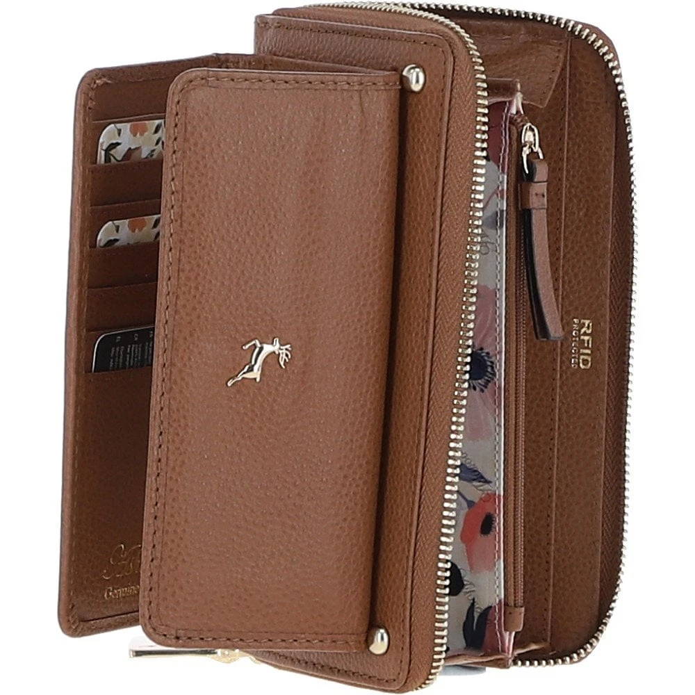 14 Card RFID Protected XL Leather Purse Two Tone Tan: S2 8 14 Card RFID Protected XL Leather Purse Two Tone Tan: S2 - Image 6