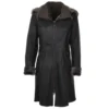 3/4 Hooded Toscana Sheepskin Coat Brown : Malaska -Default Template 2 3 4 hooded toscana sheepskin coat brown malaska p866 3742 image