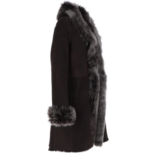 3/4 Length Toscana Suede Leather Coat Brown : 5055 9 3/4 Length Toscana Suede Leather Coat Brown : 5055 -The Bridge Store 3 4 length toscana suede leather coat brown 5055 p6278 22599 image