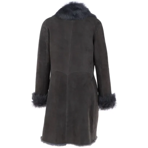 3/4 Length Toscana Suede Leather Coat Gray : 5055 8 3/4 Length Toscana Suede Leather Coat Gray : 5055 -The Bridge Store 3 4 length toscana suede leather coat gray 5055 p6279 22602 image