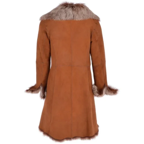 3/4 Length Toscana Suede Leather Coat Tan : Lysa 7 3/4 Length Toscana Suede Leather Coat Tan : Lysa -The Bridge Store 3 4 length toscana suede leather coat tan lysa p3724 16120 image