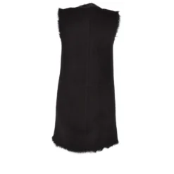 3/4 Length Toscana Suede Leather Gilet Black : Gerel -Default Template 2 3 4 length toscana suede leather gilet black gerel p2566 12048 image