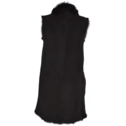 3/4 Length Toscana Suede Leather Gilet Black : Nekhii -Default Template 2 3 4 length toscana suede leather gilet black nekhii p2572 12040 image