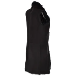 3/4 Length Toscana Suede Leather Gilet Black : Nekhii -Default Template 2 3 4 length toscana suede leather gilet black nekhii p2572 12041 image