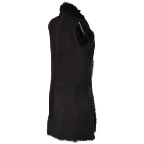 3/4 Length Toscana Suede Leather Gilet Black : Nekhii 9 3/4 Length Toscana Suede Leather Gilet Black : Nekhii -The Bridge Store 3 4 length toscana suede leather gilet black nekhii p2572 12041 image