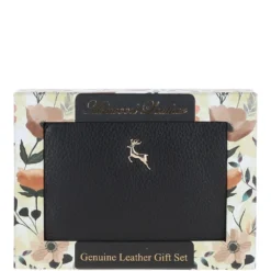 6 Card RFID Protected Zip Around Leather Purse Black: J-57