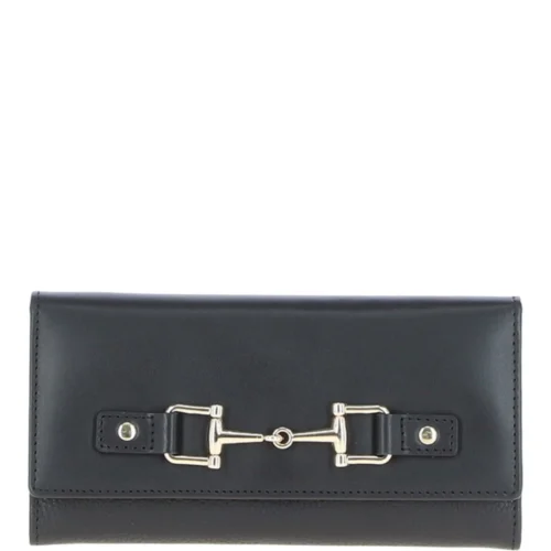 7 Card RFID Protected Large Leather Purse Black: Z-79