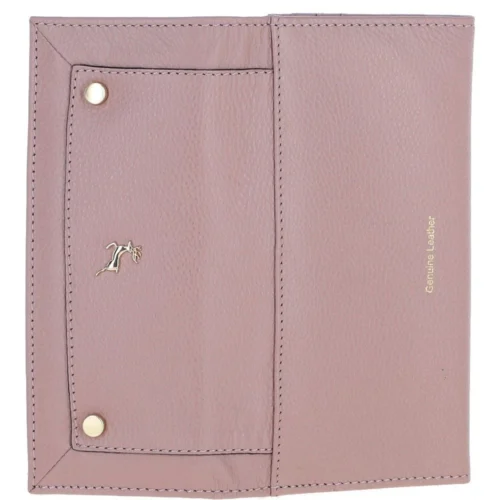 7 Card RFID Protected Large Leather Purse Wood Rose: J-52 -The Bridge Store 7 card rfid protected large leather purse wood rose j 52 p5927 21053 image