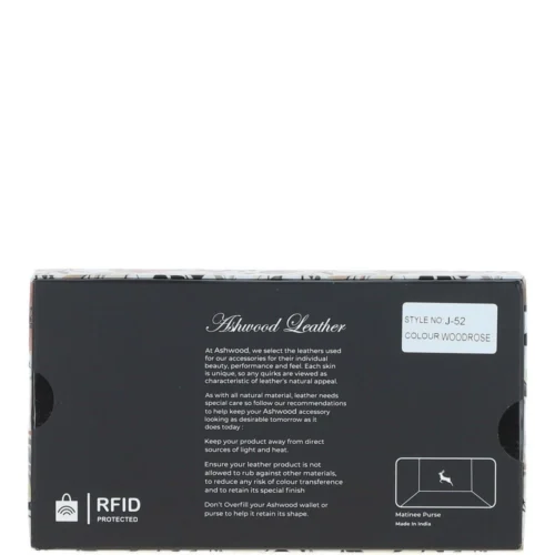 7 Card RFID Protected Large Leather Purse Wood Rose: J-52 -The Bridge Store 7 card rfid protected large leather purse wood rose j 52 p5927 21054 image