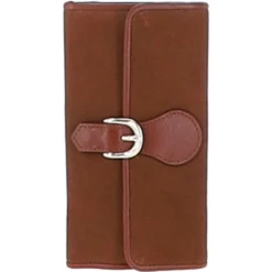 10 Card Suede Leather Purse Tan: S-21