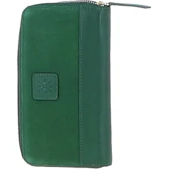 4 Card Zip Around Suede And Leather Purse Green: S-20 -Default Template 2 ashwood 4 card zip around suede and leather purse green s 20 p6259 22715 image