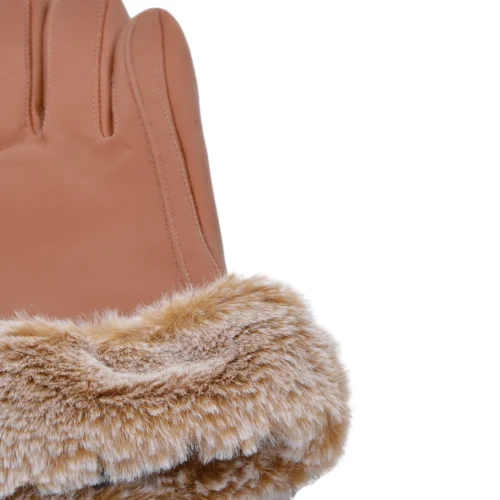Faux Fur Tipped Leather Gloves Light Tan : 678 -The Bridge Store ashwood faux fur tipped leather gloves light tan 678 p1706 7520 image