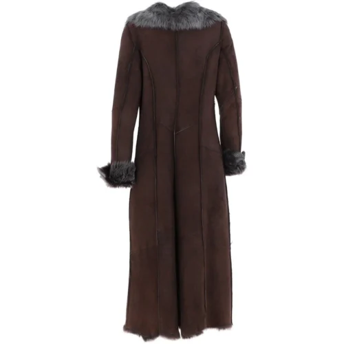 Full Length Toscana Suede Leather Coat Brown: Squisita -The Bridge Store ashwood full length toscana suede leather coat brown squisita p6824 25118 image