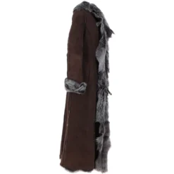 Full Length Toscana Suede Leather Coat Brown: Squisita -Default Template 2 ashwood full length toscana suede leather coat brown squisita p6824 25119 image