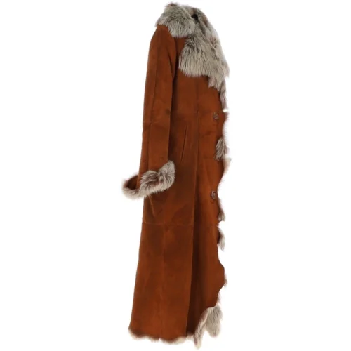 Full Length Toscana Suede Leather Coat Tan: Squisita -The Bridge Store ashwood full length toscana suede leather coat tan squisita p6825 25123 image