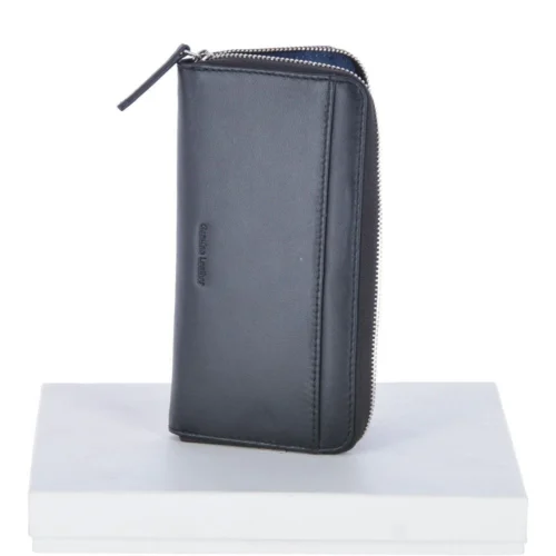 Large Leather Zip Around Note And Coin Purse Black : Ash-12 -The Bridge Store ashwood large leather zip around note and coin purse black ash 12 p2971 13381 image