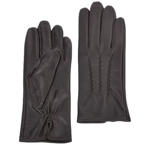 Leather Gloves Plum : 401