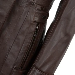 Leather Hooded Coat Brown/ddy : Harriet -Default Template 2 ashwood leather hooded coat brown ddy harriet p93 6892 image