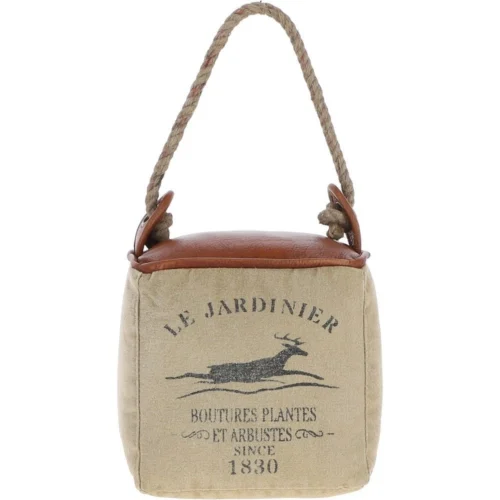 Leather Stag Door Stopper Brown: KI-024