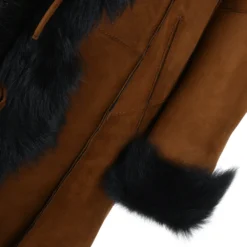 Long Length Toscana Suede Leather Coat Whisky/blk : Alaska -Default Template 2 ashwood long length toscana suede leather coat whisky blk alaska p868 3765 image