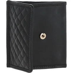 Quilted Coin Card Purse Black: QCP