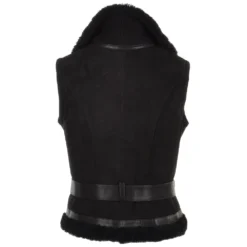 Shearling Leather And Suede Biker Gilet Black/suede : Indiana -Default Template 2 ashwood shearling leather and suede biker gilet black suede indiana p1531 6856 image