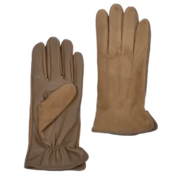Suede And Leather Gloves Camel : 130