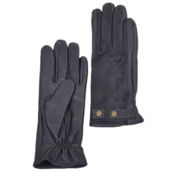 Suede And Leather Gloves Navy : 327