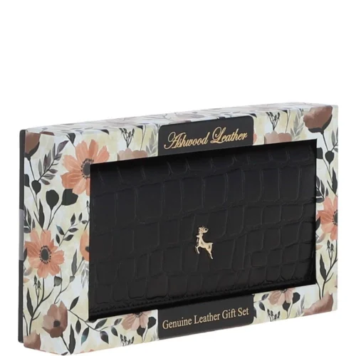 Womens Croc 7 Card Large Leather Purse Black: C-05 15 Womens Croc 7 Card Large Leather Purse Black: C-05 -The Bridge Store ashwood womens croc 7 card large leather purse black c 05 p5995 21398 image