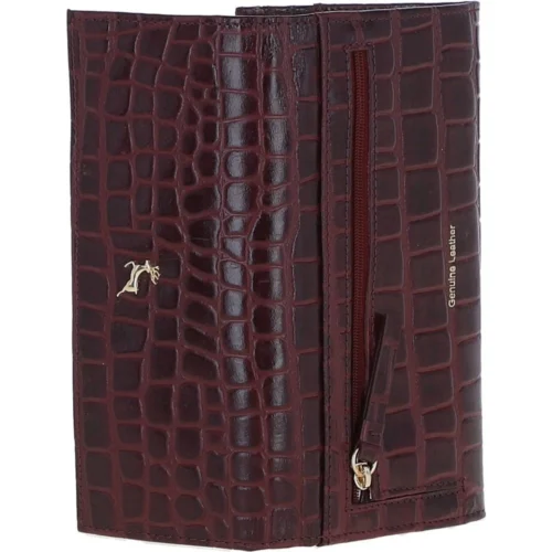 Womens Croc 7 Card Large Leather Purse Bordeaux: C-05 12 Womens Croc 7 Card Large Leather Purse Bordeaux: C-05 -The Bridge Store ashwood womens croc 7 card large leather purse bordeaux c 05 p5996 21402 image