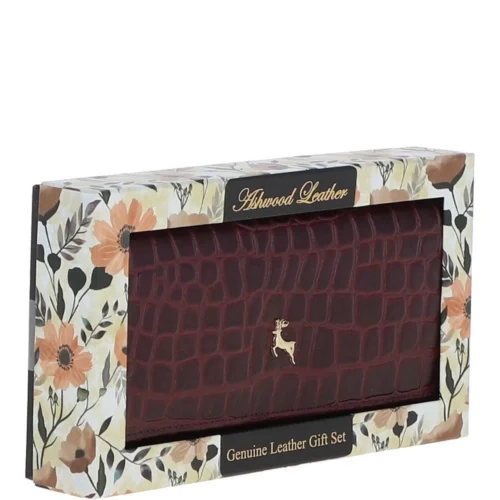 Womens Croc 7 Card Large Leather Purse Bordeaux: C-05 15 Womens Croc 7 Card Large Leather Purse Bordeaux: C-05 -The Bridge Store ashwood womens croc 7 card large leather purse bordeaux c 05 p5996 21405 image