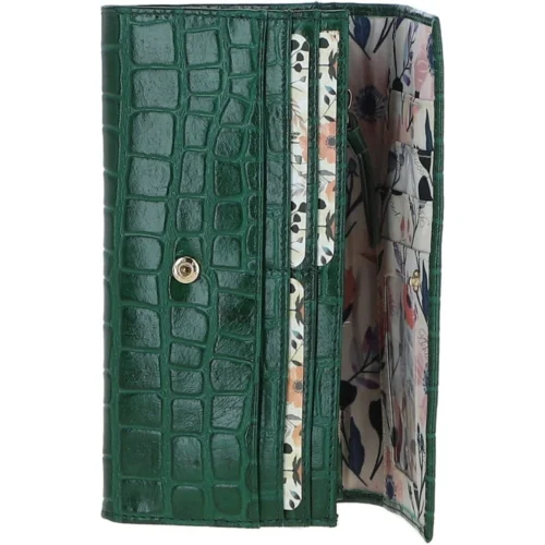 Womens Croc 7 Card Large Leather Purse Green: C-05 14 Womens Croc 7 Card Large Leather Purse Green: C-05 -The Bridge Store ashwood womens croc 7 card large leather purse green c 05 p5997 21411 image