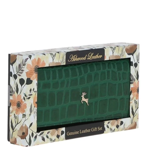 Womens Croc 7 Card Large Leather Purse Green: C-05 15 Womens Croc 7 Card Large Leather Purse Green: C-05 -The Bridge Store ashwood womens croc 7 card large leather purse green c 05 p5997 21412 image