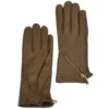 Zip And Stitch Detail Leather Gloves Taupe : 373 -Default Template 2 ashwood zip and stitch detail leather gloves taupe 373 p1696 7513 image