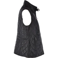 Diamond Quilted Leather Gilet Black : Hampton 9 Diamond Quilted Leather Gilet Black : Hampton -Default Template 2 diamond quilted leather gilet black hampton p2592 11452 image