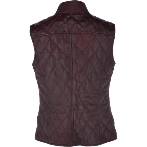 Diamond Quilted Leather Gilet Burgundy : Hampton 8 Diamond Quilted Leather Gilet Burgundy : Hampton -The Bridge Store diamond quilted leather gilet burgundy hampton p2593 11447 image