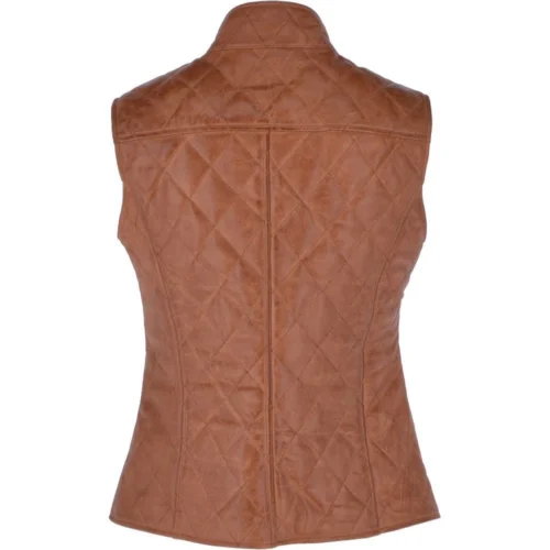 Diamond Quilted Leather Gilet Cognac : Hampton 8 Diamond Quilted Leather Gilet Cognac : Hampton -The Bridge Store diamond quilted leather gilet cognac hampton p2594 11439 image