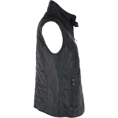 Diamond Quilted Leather Gilet Green : Hampton -The Bridge Store diamond quilted leather gilet green hampton p2595 11457 image