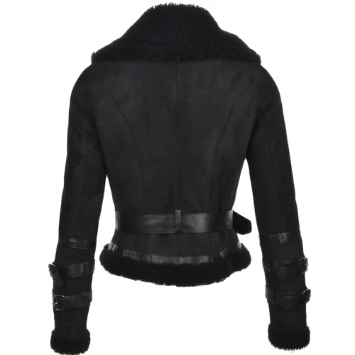 Fitted Sheepskin Aviator Flying Jacket Black/suede : Winnipeg 9 Fitted Sheepskin Aviator Flying Jacket Black/suede : Winnipeg -The Bridge Store fitted sheepskin aviator flying jacket black suede winnipeg p1097 4909 image